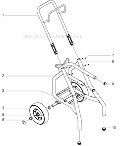 Cart Assembly Diagram and Parts List for 440  Titan Sprayer