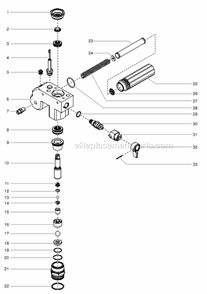 Filter Section Assembly Diagram and Parts List for 440  Titan Sprayer