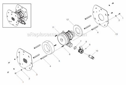 Turbine Assembly Diagram and Parts List for 55  Titan Sprayer