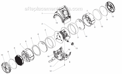 Main Assembly Diagram and Parts List for 115  Titan Sprayer