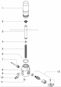 Filter Assembly Diagram and Parts List for 700 0552063 Titan Paint Sprayer