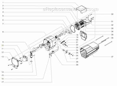 Drive Assembly Diagram and Parts List for 700 0552064 Titan Paint Sprayer