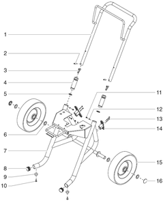 Epx2455 Upright Cart Assembly (P/N 0507198) Diagram and Parts List for EPX2455  Titan Paint Sprayer