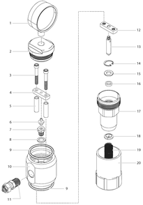 High Pressure Fluid Regulator Diagram and Parts List for AIRCOAT-423  Titan Paint Sprayer