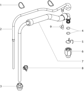 Suction Set (Optional) Diagram and Parts List for AIRCOAT-AIR-ASSISTED  Titan Paint Sprayer