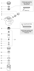Part Location Diagram of 755-167 Titan Lower Packing Assembly