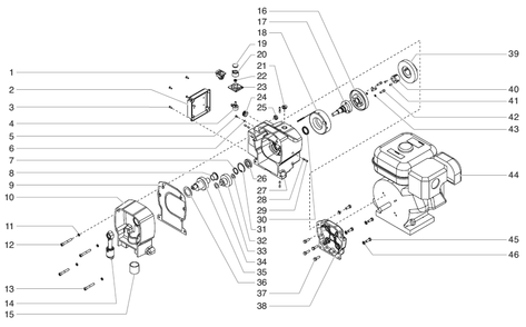 Promark Ii Drive Assembly Diagram and Parts List for PROMARKII  Titan Paint Sprayer