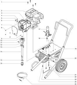 Gpx 80 Main Assembly Diagram and Parts List for GPX80  Titan Paint Sprayer
