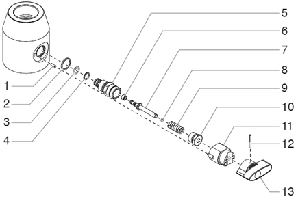 Linecrew 1600 Prime/Spray Valve Assembly (P/N 0507690) Diagram and Parts List for 1600  Titan Paint Sprayer