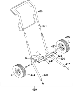 Epic 447hpx High Rider Frame Assembly Diagram and Parts List for 447HPX  Titan Paint Sprayer
