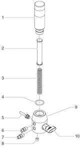 Linecrew 1600 Filter Assembly Diagram and Parts List for 1600  Titan Paint Sprayer