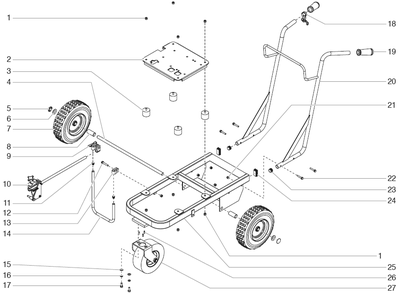 Promark Ii Cart Assembly (P/N 779-277) Diagram and Parts List for PROMARKII  Titan Paint Sprayer