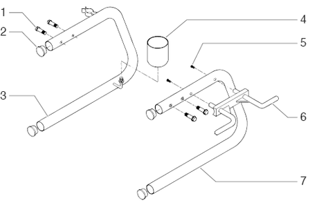 440xc Skid Assembly Diagram and Parts List for 440XC  Titan Paint Sprayer