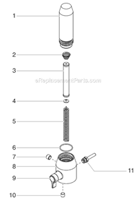 Filter Assembly Diagram and Parts List for 1140IX 800-3035 Titan Sprayer