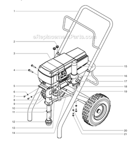 Part Location Diagram of 700-258 Titan Prime/spray By-pass Valve Asm.