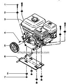 Gas Convertokit Diagram and Parts List for 1200SV 600-171 Titan Sprayer