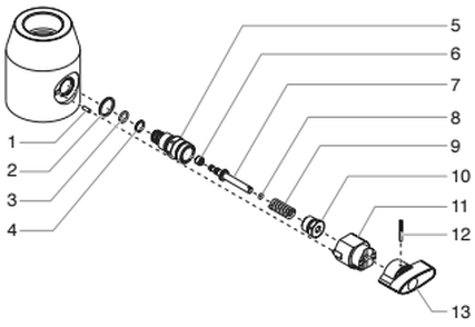 Part Location Diagram of 800-910 Titan Bypass Valve Seat