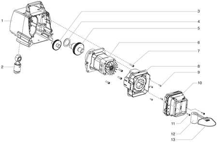 Rentspray 600 Impact Drive Assembly Diagram and Parts List for 600 impact Titan Paint Sprayer