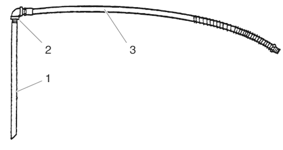 Bleed Line Assembly Diagram and Parts List for 103-106 Admiral Titan Paint Sprayer