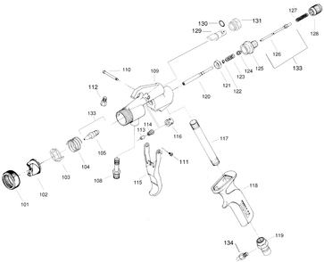 Profinish 773-300 Gun Diagram and Parts List for TS-TSR-TSP  Titan Paint Sprayer