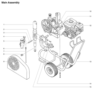 Powrtwin 12000ghd Main Assembly Diagram and Parts List for 12000GHD  Titan Paint Sprayer
