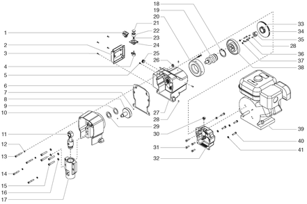 Linecrew 1600 Drive Assembly Diagram and Parts List for 1600  Titan Paint Sprayer