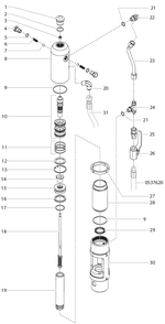 Powrliner 8955 Hydraulic Motor Diagram and Parts List for 8955  Titan Paint Sprayer