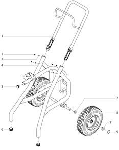 Impact 840 Upright Cart Assembly (P/N 0552537a) Diagram and Parts List for 840  Titan Paint Sprayer