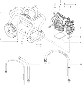 Elite 3000 Main Assembly Diagram and Parts List for 3000  Titan Paint Sprayer