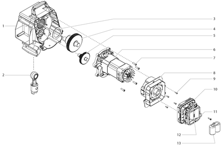 Impact 840 Drive Assembly Diagram and Parts List for 840  Titan Paint Sprayer