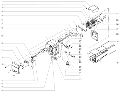 1140i Drive Assembly Diagram and Parts List for 1140I  Titan Paint Sprayer