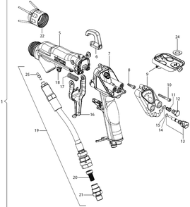 Spray Gun Diagram and Parts List for GM5000EAC  Titan Sprayer