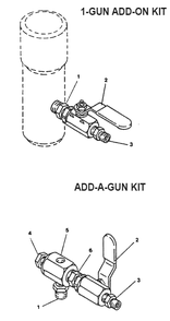 Powrtwin 4500 Gun Manifold Assemblies Diagram and Parts List for 4500  Titan Paint Sprayer