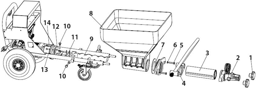 Powrmax 605 Main Assembly Diagram and Parts List for 605  Titan Paint Sprayer