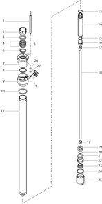 Part Location Diagram of 533658 Titan V-PACKING, LEATHER, WL64