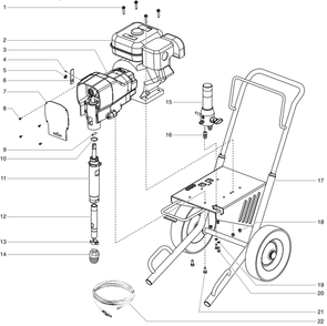 Part Location Diagram of 0509133a Titan Fluid Section Complete