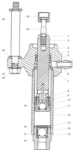 Fluid Pump Assembly Diagram and Parts List for 181-556 admiral Titan Paint Sprayer