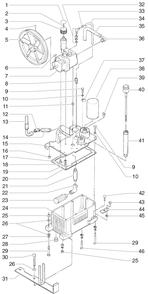 Powrtex 6900sf / 12000sv Hydraulic System Assembly Diagram and Parts List for 6900SF-12000SV  Titan Paint Sprayer