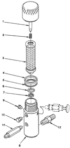 Powrtwin 5500 Outlet Manifold Filter Assembly With Check Valve Diagram and Parts List for 5500  Titan Paint Sprayer