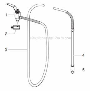 Bleed Hose Assembly With Valve Diagram and Parts List for 4900XLT 335-315 Titan Sprayer