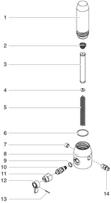 Impact 740/840 Filter Assembly (P/N 805-269) Diagram and Parts List for 740-840  Titan Paint Sprayer