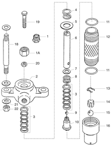 Part Location Diagram of 138-053a Titan Upper Packing Set (Leather)