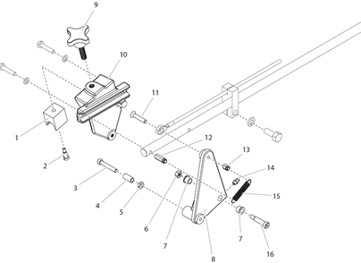 Powrliner 8955 Gun Holder Assembly Diagram and Parts List for 8955  Titan Paint Sprayer