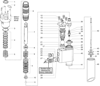 Powrtex 12000sv Fluid Section Diagram and Parts List for 6900SF-12000SV  Titan Paint Sprayer