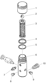 Part Location Diagram of 920-930 Titan Filter Cap
