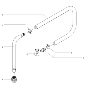 Elite 3500 Siphon Hose Assembly Diagram and Parts List for ELITE-3500  Titan Paint Sprayer