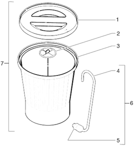 Profinish As1130 Hopper Assembly Diagram and Parts List for AS1130  Titan Paint Sprayer