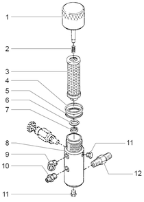 Powrliner 5000 930 Outlet Manifold Filter Assembly With Check Valve Diagram and Parts List for 5000  Titan Paint Sprayer