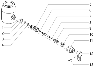 Powrliner 2800 Prime/Spray Valve Assembly (P/N 800-915) Diagram and Parts List for 2800  Titan Paint Sprayer