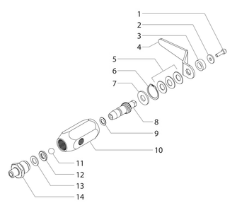 Powrbeast 4700/4700t Bleed Valve Assembly Diagram and Parts List for 4700T-4700 120V - Gas Titan Paint Sprayer